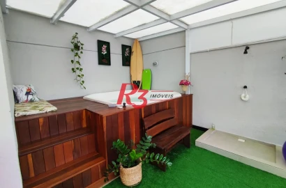 Apartamento Garden com 2 dormitórios à venda, 154 m² por R$ 1.200.000,00 - Campo Grande - Santos/SP