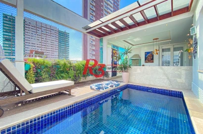 Cobertura com 5 dormitórios para alugar, 540 m² por R$ 19.900,00/mês - Boqueirão - Santos/SP