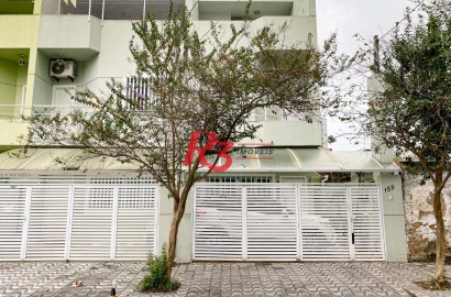 Sobrado com 3 dormitórios à venda, 89 m² por R$ 750.000,00 - Campo Grande - Santos/SP