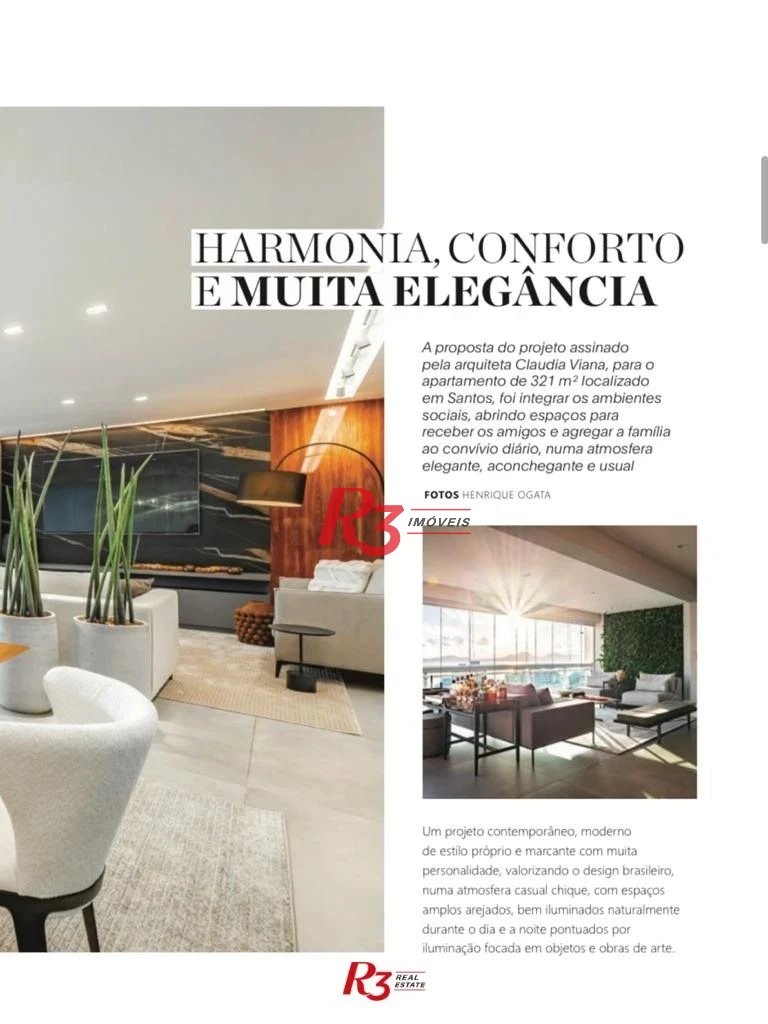 Apartamento à venda, 344 m² por R$ 6.500.000,00 - Aparecida - Santos/SP