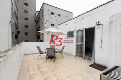 Cobertura com 2 dormitórios à venda, 105 m² - José Menino - Santos/SP