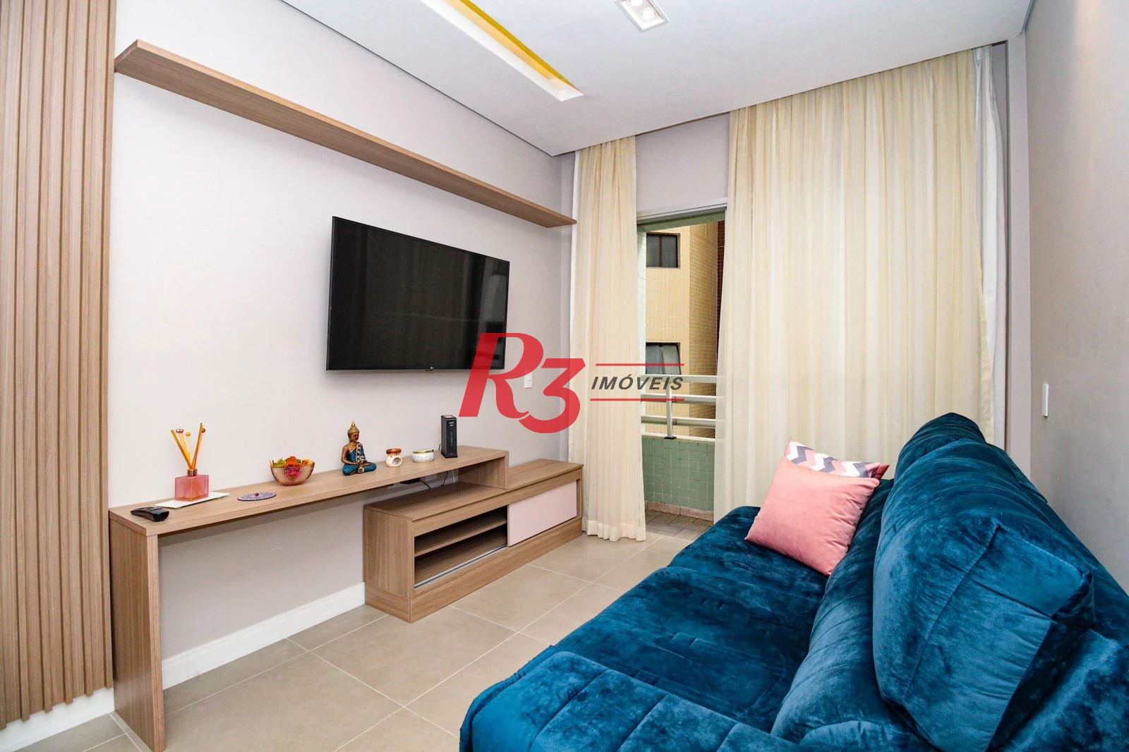Apartamento com 1 dormitório para alugar, 60 m² por R$ 3.300,00/mês - Encruzilhada - Santos/SP