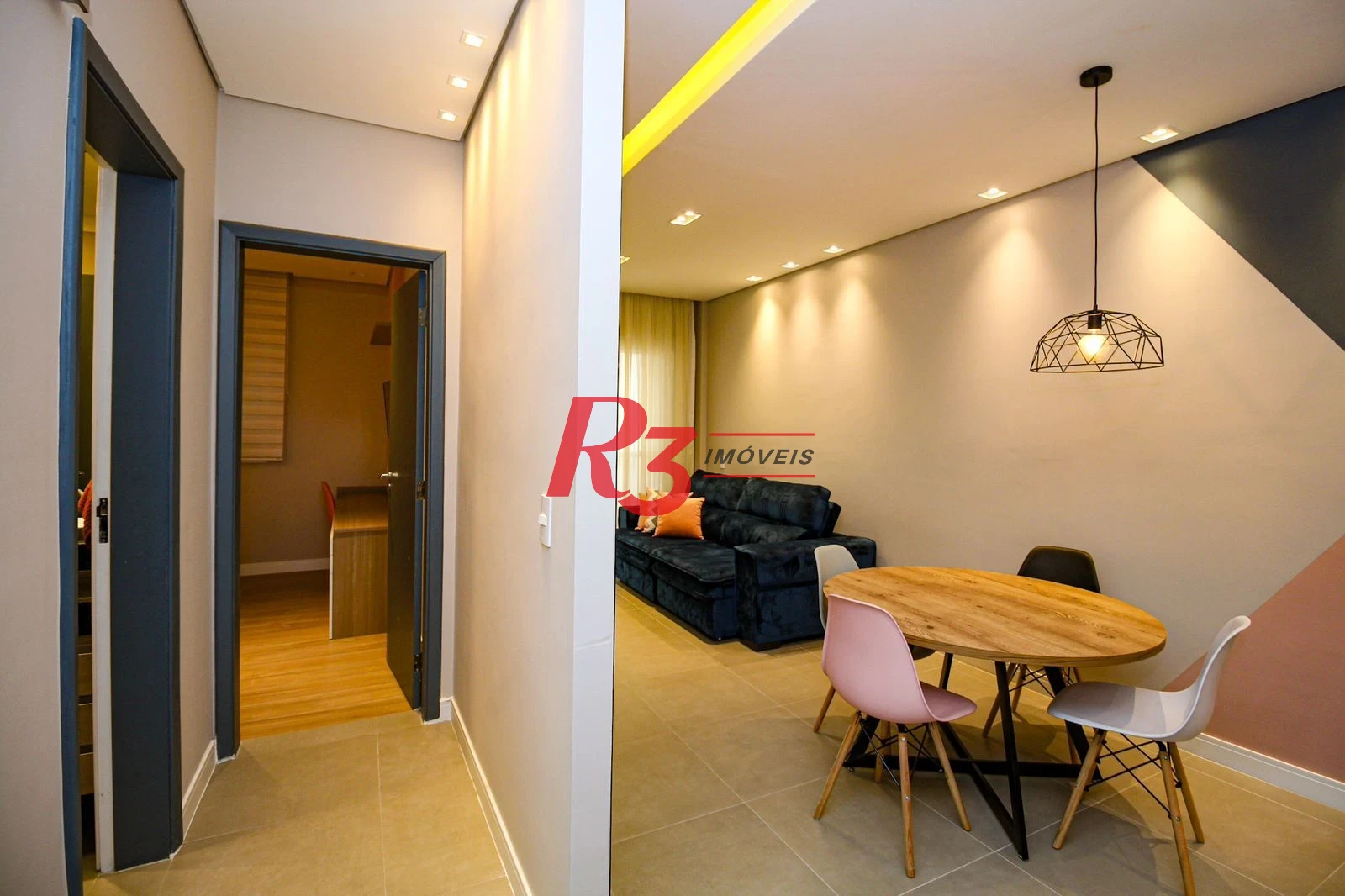 Apartamento com 1 dormitório para alugar, 60 m² por R$ 3.300,00/mês - Encruzilhada - Santos/SP