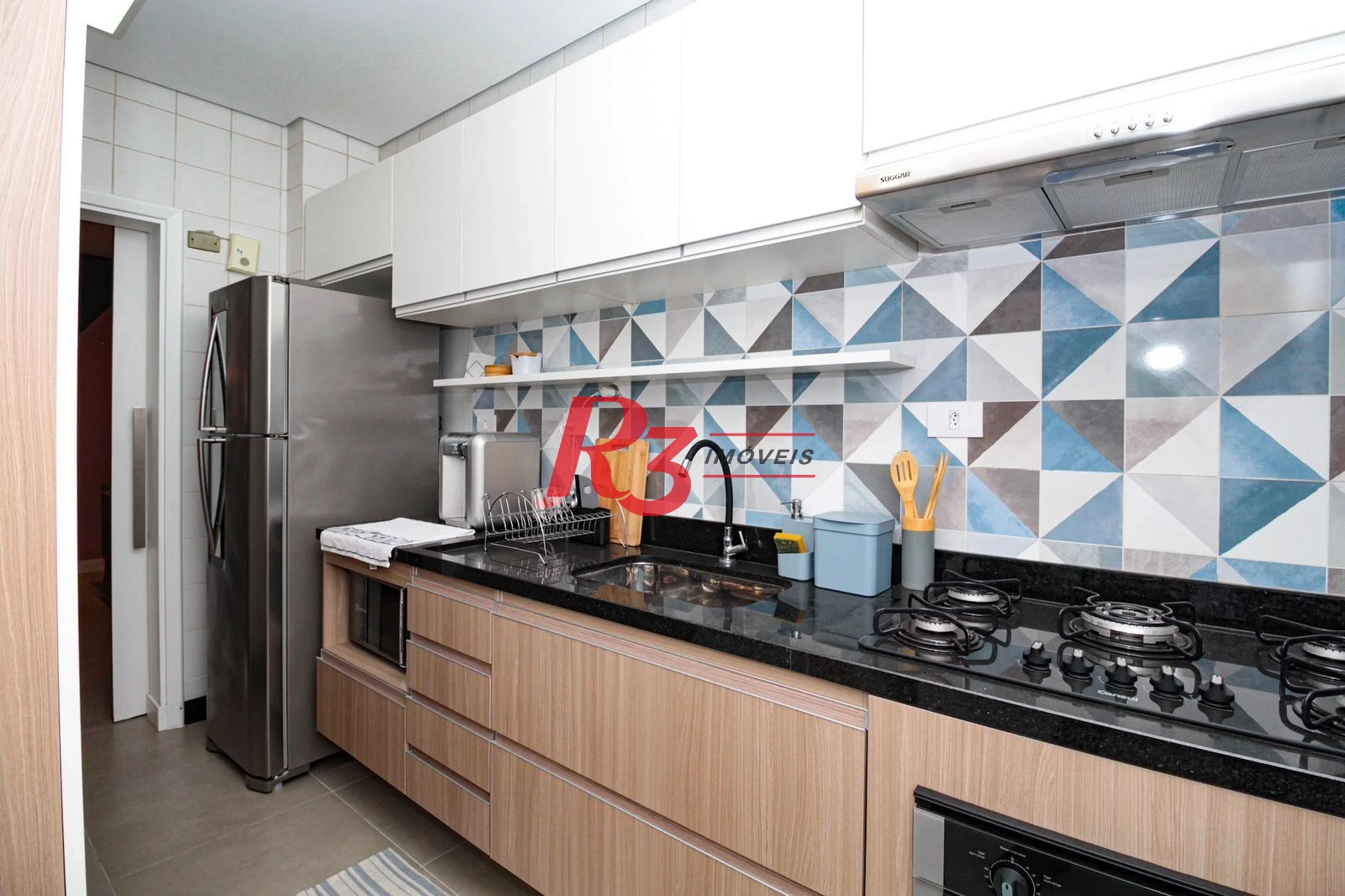Apartamento com 1 dormitório para alugar, 60 m² por R$ 3.300,00/mês - Encruzilhada - Santos/SP