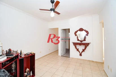 Apartamento com 2 dormitórios, 90 m² - venda por R$ 680.000,00 ou aluguel por R$ 5.906,00/mês - Gonzaga - Santos/SP