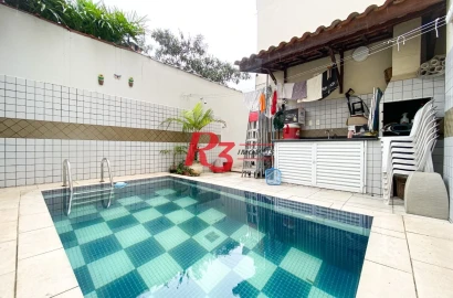 Sobrado com 3 dormitórios à venda, 130 m² por R$ 1.180.000,00 - José Menino - Santos/SP