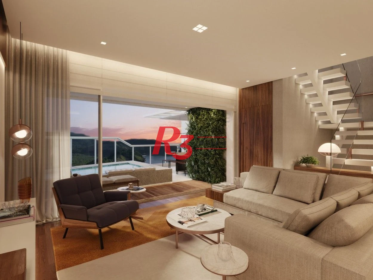 Cobertura com 3 suítes à venda, 214 m² - Ponta da Praia - Santos/SP