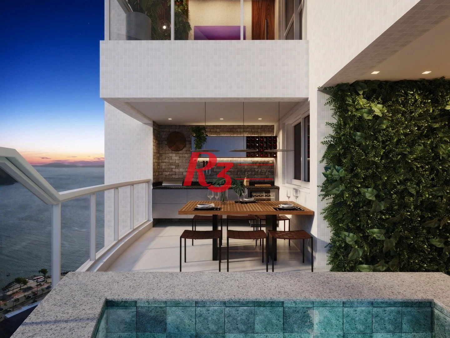 Cobertura com 3 suítes à venda, 214 m² - Ponta da Praia - Santos/SP