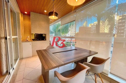 Apartamento Garden com 4 dormitórios à venda, 270 m²  - Gonzaga - Santos/SP