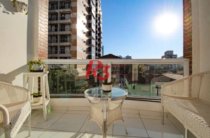Apartamento com 3 dormitórios à venda, 151 m² por R$ 890.000,00 - Gonzaga - Santos/SP