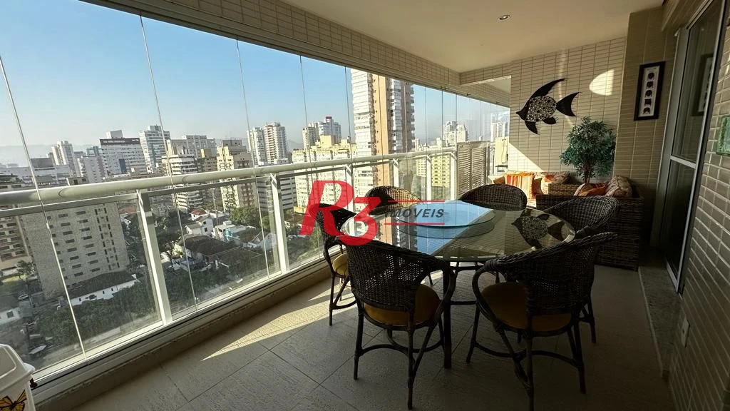 Apartamento para alugar, 181 m² por R$ 19.203,00/mês - Gonzaga - Santos/SP