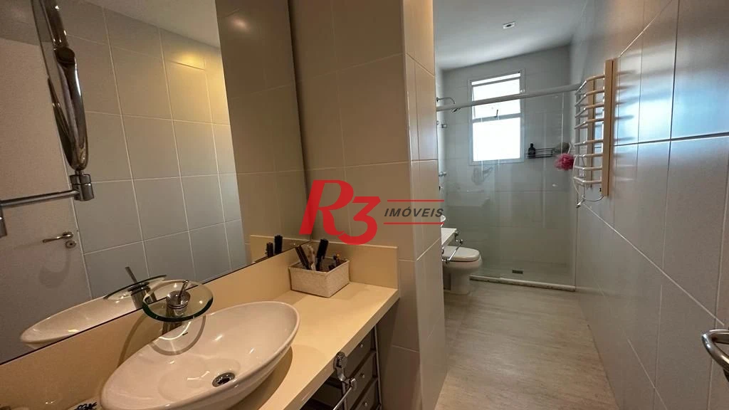 Apartamento para alugar, 181 m² por R$ 19.203,00/mês - Gonzaga - Santos/SP