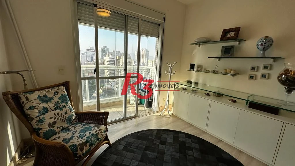Apartamento para alugar, 181 m² por R$ 19.203,00/mês - Gonzaga - Santos/SP