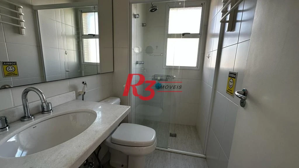 Apartamento para alugar, 181 m² por R$ 19.203,00/mês - Gonzaga - Santos/SP