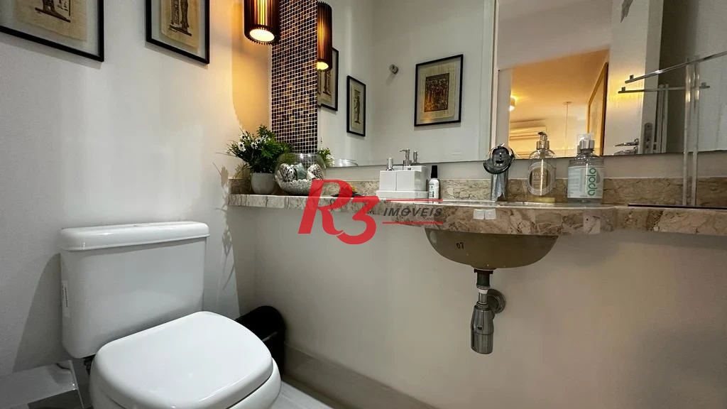 Apartamento para alugar, 181 m² por R$ 19.203,00/mês - Gonzaga - Santos/SP