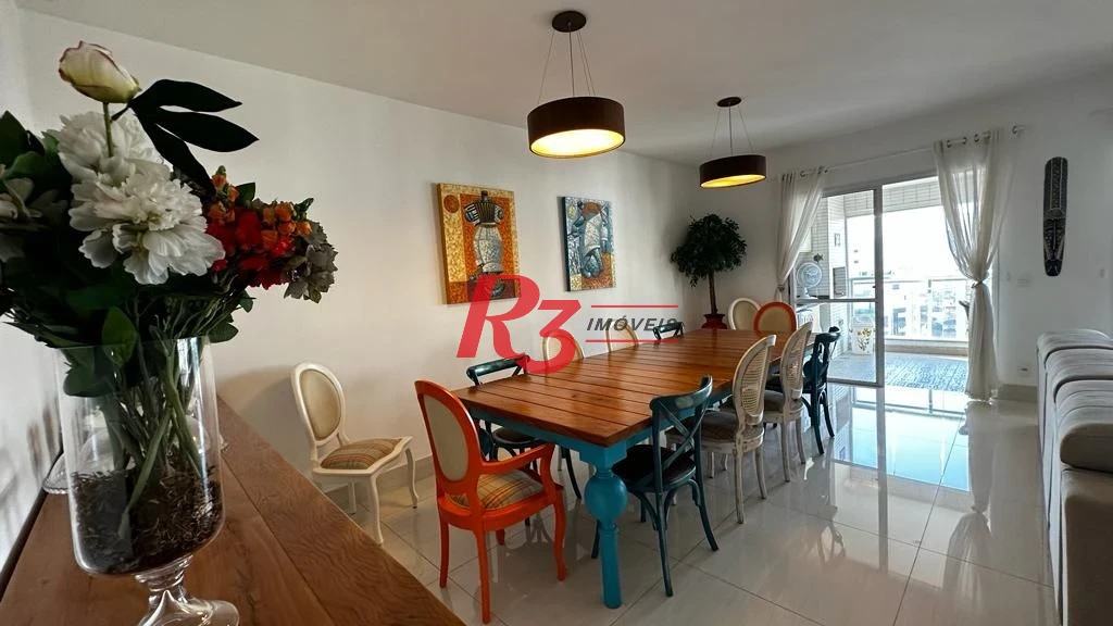 Apartamento para alugar, 181 m² por R$ 19.203,00/mês - Gonzaga - Santos/SP