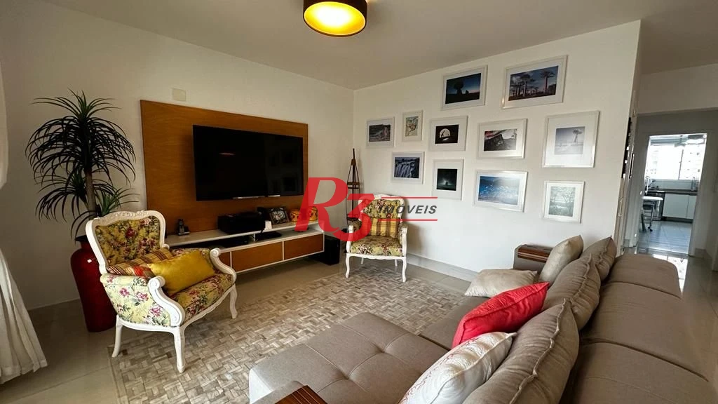 Apartamento para alugar, 181 m² por R$ 19.203,00/mês - Gonzaga - Santos/SP