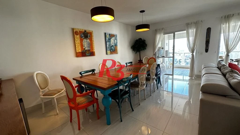 Apartamento para alugar, 181 m² por R$ 19.203,00/mês - Gonzaga - Santos/SP