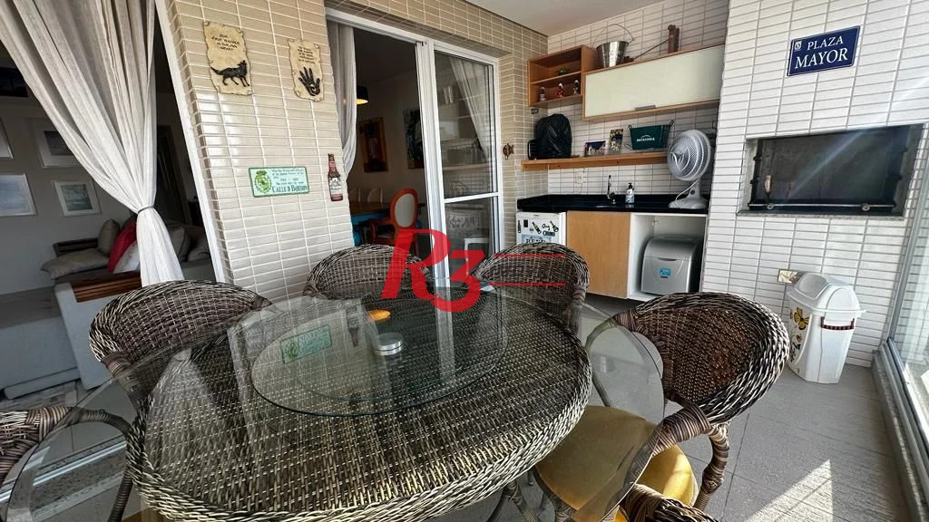 Apartamento para alugar, 181 m² por R$ 19.203,00/mês - Gonzaga - Santos/SP