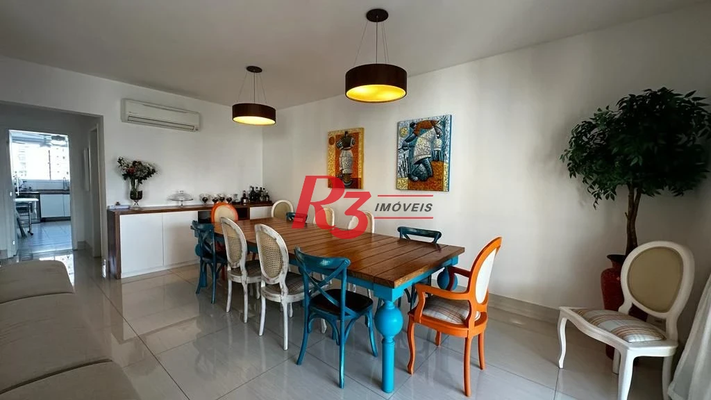 Apartamento para alugar, 181 m² por R$ 19.203,00/mês - Gonzaga - Santos/SP
