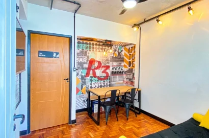 Apartamento com 1 dormitório para alugar, 43 m² por R$ 3.200,02/mês - Ponta da Praia - Santos/SP