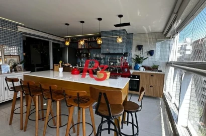 Apartamento à venda, 254 m² por R$ 4.780.000,00 - Aparecida - Santos/SP