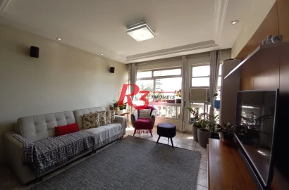 Apartamento á venda 3 quartos 2 Vgs Demarcadas Boqueirão Santos.