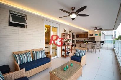 Apartamento com 3 dormitórios à venda, 163 m² por R$ 2.350.000,00 - Boqueirão - Santos/SP