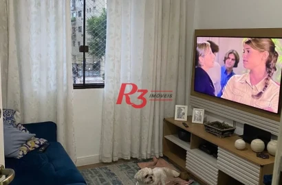 Apartamento com 1 dormitório à venda, 53 m² por R$ 375.000,00 - Aparecida - Santos/SP