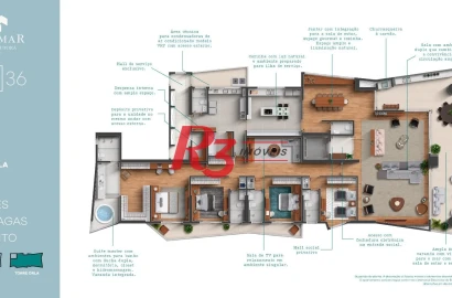 Apartamento à venda, 433 m² por R$ 8.990.000,00 - Gonzaga - Santos/SP