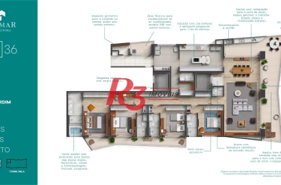 Apartamento à venda, 315 m² por R$ 5.410.000,00 - Gonzaga - Santos/SP