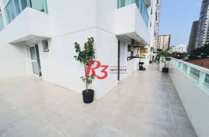 Apartamento Garden, 94 m² - venda por R$ 760.000,00 ou aluguel por R$ 5.400,00/mês - Embaré - Santos/SP