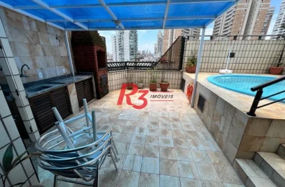 Cobertura para alugar, 300 m² por R$ 8.500,02/mês - Pompéia - Santos/SP