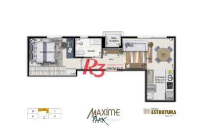 Apartamento à venda, 44 m² por R$ 678.800,00 - Ponta da Praia - Santos/SP