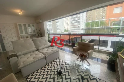 Apartamento com 3 dormitórios à venda, 140 m² por R$ 1.170.000,00 - Embaré - Santos/SP