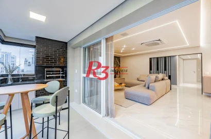 Apartamento com 3 dormitórios à venda, 234 m² por R$ 3.500.000,00 - Boqueirão - Santos/SP