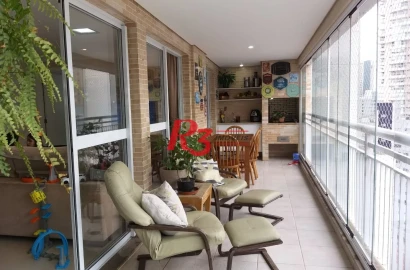 Apartamento à venda, 130 m² por R$ 1.700.000,00 - Gonzaga - Santos/SP