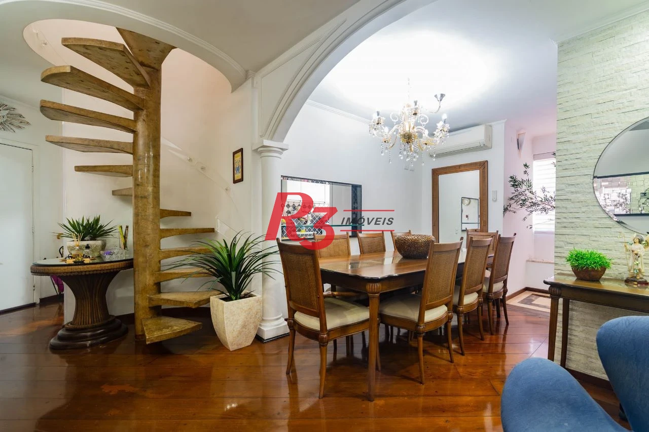 Cobertura com 3 dormitórios à venda, 194 m² por R$ 1.500.000,00 - Aparecida - Santos/SP