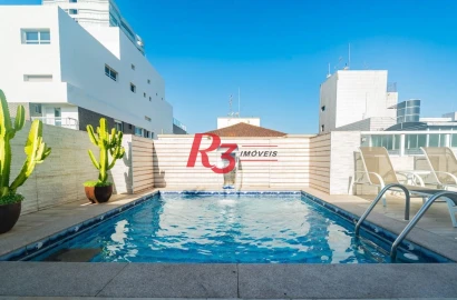 Cobertura com 3 dormitórios à venda, 194 m² por R$ 1.500.000,00 - Aparecida - Santos/SP