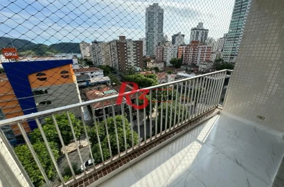 Apartamento com 3 dormitórios para alugar, 120 m² por R$ 6.500,00/mês - Ponta da Praia - Santos/SP