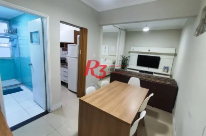 Apartamento com 1 dormitório à venda, 40 m² por R$ 405.000,00 - José Menino - Santos/SP
