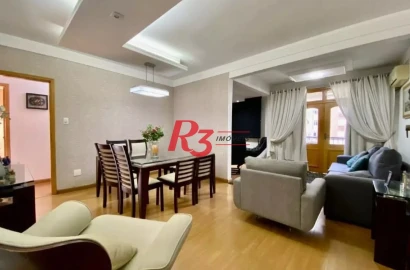Apartamento com 3 dormitórios à venda, 118 m² por R$ 880.000,00 - Ponta da Praia - Santos/SP