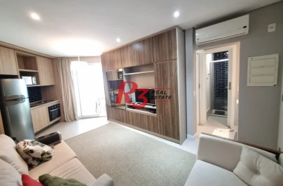 Apartamento para alugar, 45 m² por R$ 5.900,02/mês - Pompéia - Santos/SP