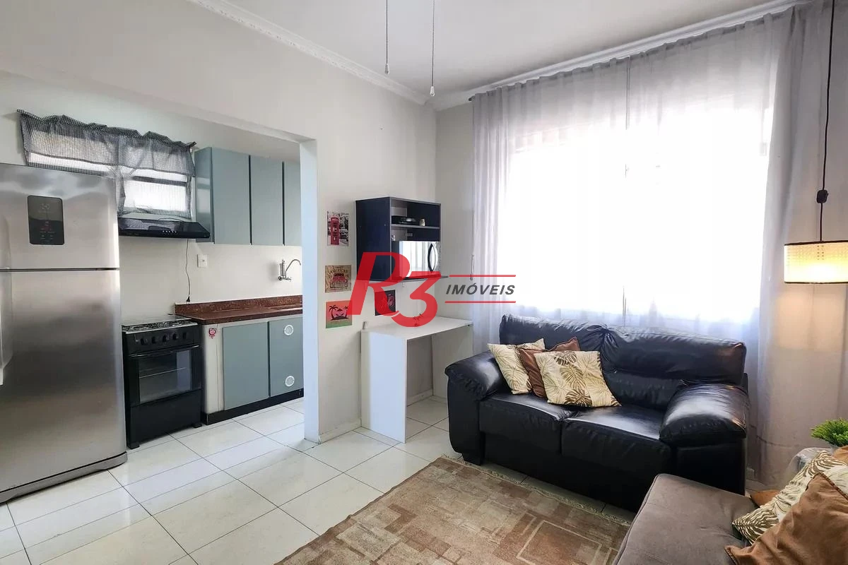 Apartamento com 1 dormitório para alugar, 52 m² por R$ 3.700,00/mês - Boqueirão - Santos/SP