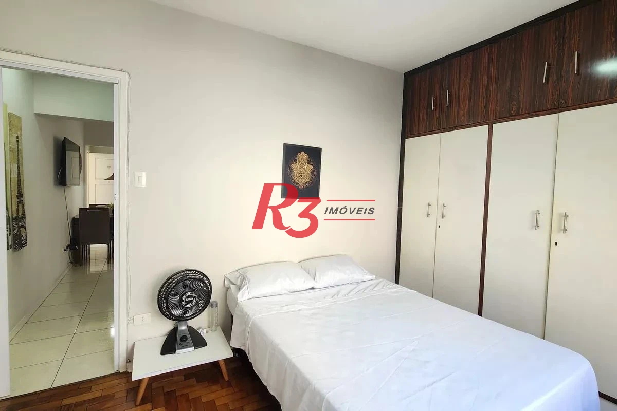 Apartamento com 1 dormitório para alugar, 52 m² por R$ 3.700,00/mês - Boqueirão - Santos/SP
