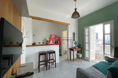 Apartamento com 1 dormitório à venda, 47 m² por R$ 335.000,00 - Embaré - Santos/SP