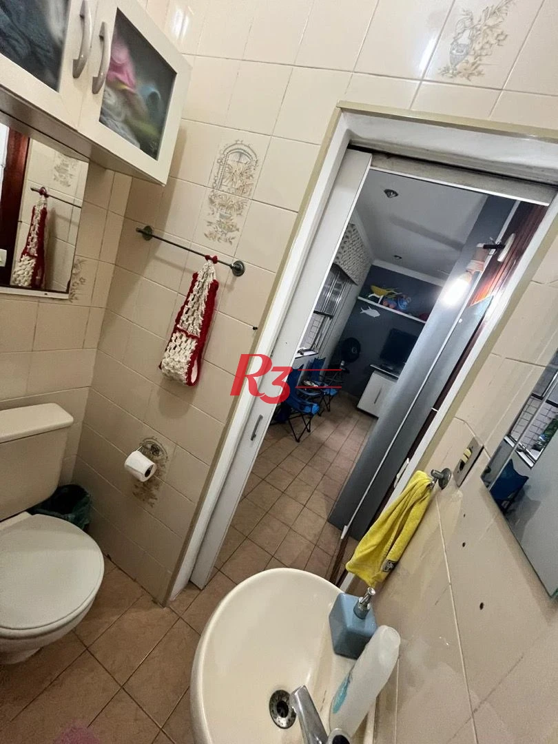 Kitnet com 1 dormitório para alugar, 32 m² por R$ 2.800,00/mês - Aparecida - Santos/SP