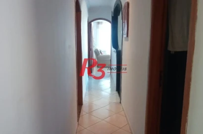 Apartamento com 3 dormitórios para alugar, 148 m² por R$ 8.982,40/mês - Pompéia - Santos/SP