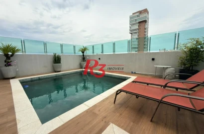 Cobertura com 4 dormitórios à venda, 242 m² por R$ 5.500.000,00 - Gonzaga - Santos/SP