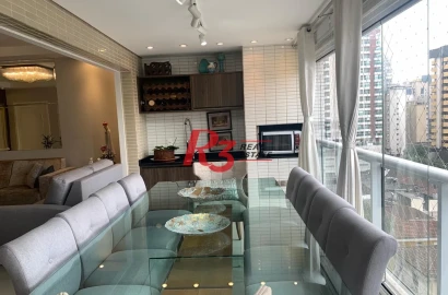Apartamento para alugar, 181 m² por R$ 17.790,00/mês - Gonzaga - Santos/SP